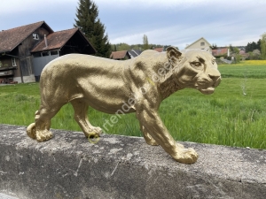 Panther Dekofigur Deko Gold