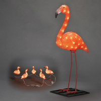 LED Flamingofamilie 2er Set