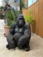 Affenfigur Deko Gorilla für den Garten, 75 cm