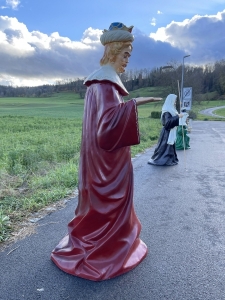 Rueckansicht der Balthasar Figur 129 cm