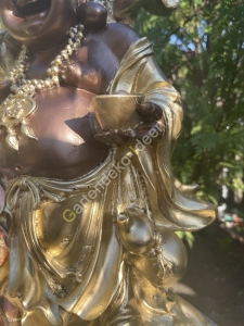Glücksbuddha Buddhafigur im Garten 49cm 3