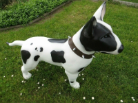 Hundefigur Bullterrier lebensgross 