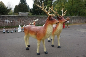 Lebensgrosser Deko Hirsch für Weihnachten, 226 cm