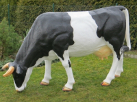 Kuh Deko lebensgross,schwarz-weiss, 211cm lang