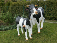 Deko Kühe lebensgross:  Kuh und ein Kalb