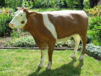 lebensgrosse Deko Kuh Figur Rind, 209 cm lang
