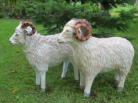 Deko Schaf für den Garten, beide Schafböcke