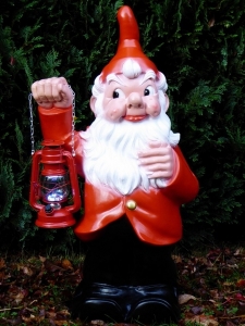 XXL Weihnachtsmann- Gartenzwerg mit Laterne, 95 cm hoch 2