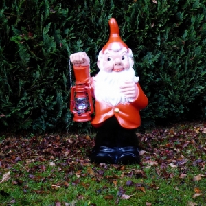 XXL Weihnachtsmann- Gartenzwerg mit Laterne, 95 cm hoch 6