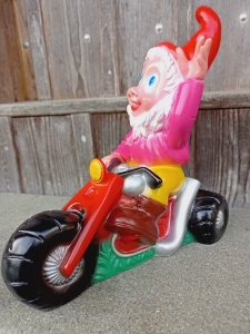 Gartenzwerg auf Motorrad, 37cm hoch 6