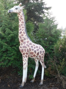 Giraffen Skulptur:  Deko Giraffe Figur gross 210 cm