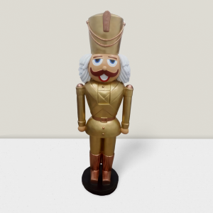 Grosse Nussknackerfigur, Soldat in Gold, 180 cm hoch 1