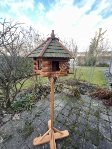 Grosses Vogelfutterhaus mit Ständer 3