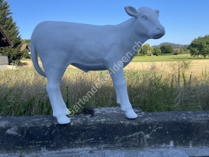 Deko Kalbfigur lebensgross - weiss   8