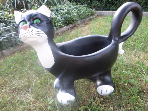 Deko Katzenfigur als Blumentopf oder Pflanzentopf