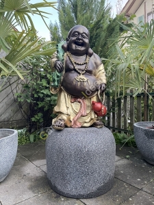 Lachender Buddha - Figur gross - Glücksbuddha 83 cm hoch vorne