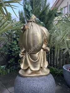Lachender Buddha - Figur gross - Glücksbuddha 83 cm hoch hinten