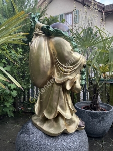 Lachender Buddha - Figur gross - Glücksbuddha 83 cm hoch Seite