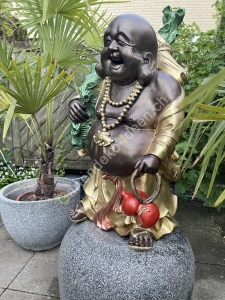 Lachender Buddha - Figur gross - Glücksbuddha 83 cm hoch vorne
