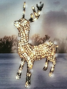 Stehendes Rentierbaby, beleuchtet mit 96 LED's, einzigartiger Kristall-Look 1