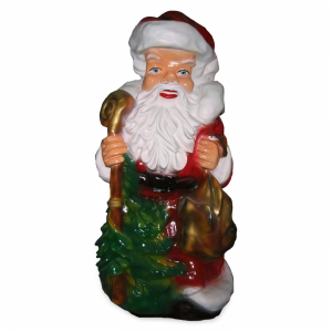 Weihnachtsmann mit Christbaum, 78 cm hoch