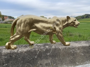 Gross Panther Dekofigur Raubkatze Figur 80 cm