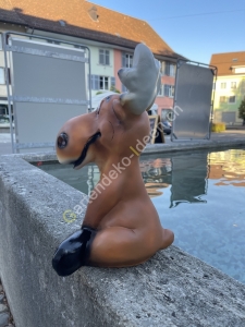 Rudi Deko Rentier Gartenfigur outdoor  sitzend 3