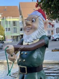 Weihnachtselfe und Rudolf Rentier Figur 