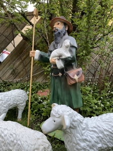 Schaeferfigur mit Lamm als Nahaufnahme