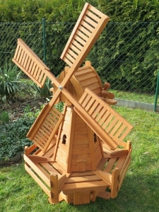 Solar LED Windmühle holländischer Bauart, 145 cm