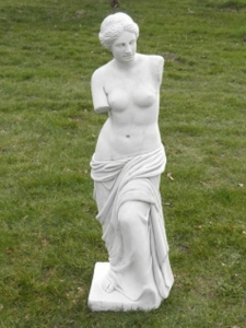 Steinstatue Garten 132 cm von vorne