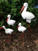 Storch Figur zur Geburt 