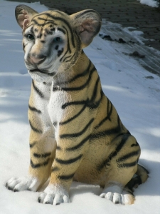Tigerfigur Tiger Junges, 40 cm hoch, Gartendeko