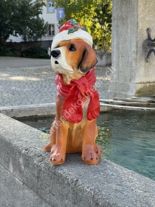 Weihnachtsdeko Deko Hunde Figur 