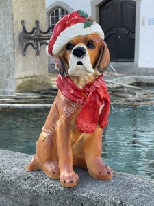 Weihnachtsdeko für draussen drinnen Hund 46 cm