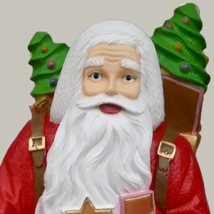 Beleuchteter Weihnachtsmann mit Laterne, 92 cm hoch 2