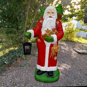 Weihnachtsmannfigur beleuchtet mit Laterne, 92 cm hoch 1