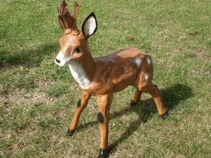  Weihnachtsbeleuchtung aussen Reh Bock stehend, 52 cm