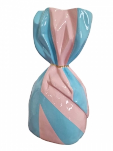 XXL Bonbon Deko, Blau-Rosa, 75 cm hoch