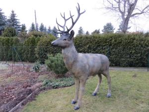 XXL Deko Hirsch Figur lebensgross